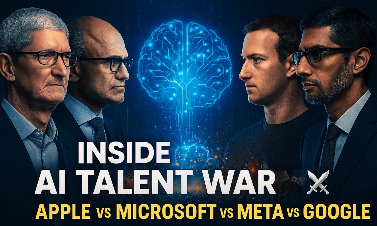 5 Surprising Realities About AI Talent War Between Apple, Microsoft, Meta, and Google